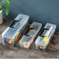 HKM-083475 Transparent Hand-held Multifunctional Tool Storage Box for Wrenches and Accessories