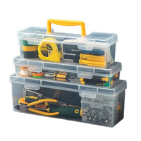 HKM-083475 Transparent Hand-held Multifunctional Tool Storage Box for Wrenches and Accessories