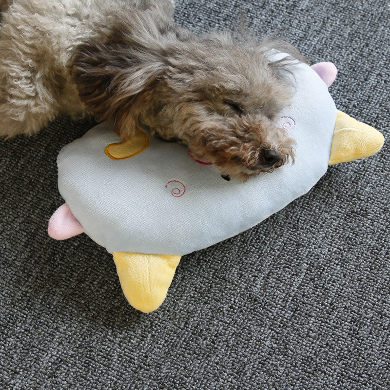 HKM-0835773 Cozy Cat and Dog Sleeping Mat - Oval Pig Pillow & Square Dog Pillow Options