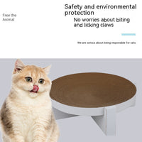 HKM-0835901 White Corrugated Paper Round Bowl Cat Scratch Board - 44 cm x 12 cm