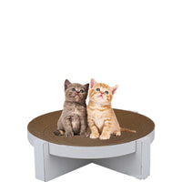HKM-0835901 White Corrugated Paper Round Bowl Cat Scratch Board - 44 cm x 12 cm