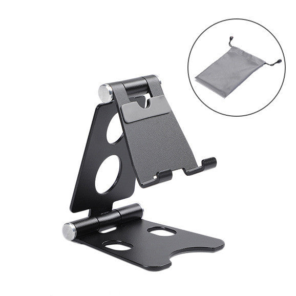 HKM-083667 Portable Folding Metal Phone Holder - Mini Desktop Stand for All Mobile Phones