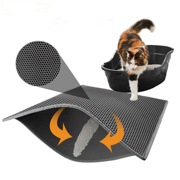 HKM-0837565 Folding Sand Pad Cat Scratch and Massage Cushion - Large 75x58cm, Black or Beige