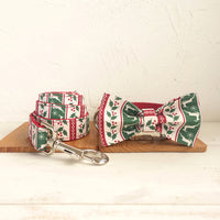 HKM-0837693 Christmas Deer Soft Collar and Leash Set for Dogs - Light Gold, Multiple Sizes Available