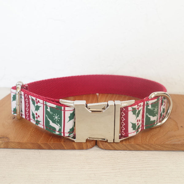 HKM-0837693 Christmas Deer Soft Collar and Leash Set for Dogs - Light Gold, Multiple Sizes Available