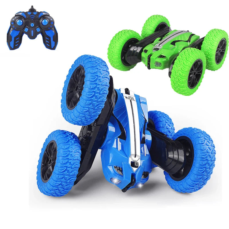 HKM-083859 Double-Sided 360° Rotation Stunt RC Car with Rechargeable Remote Control - Indoor/Outdoor Fun