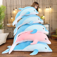 HKM-083923 Soft and Cuddly Plush Dolphin Toy in Color Box