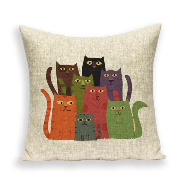 HKM-083987 Linen Peach Skin Velvet Pillow Cushion with PP Cotton Filling