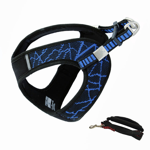 HKM-0840765 Comfortable Breathable Dog Chest Strap with Reflective Features - V8 Model, Available in Sizes XS-L