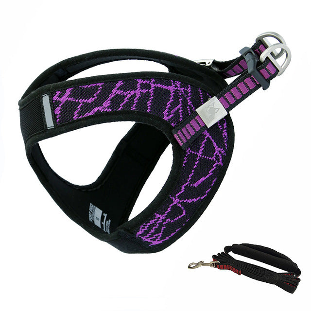 HKM-0840765 Comfortable Breathable Dog Chest Strap with Reflective Features - V8 Model, Available in Sizes XS-L