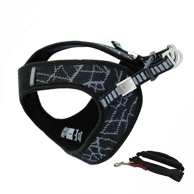 HKM-0840765 Comfortable Breathable Dog Chest Strap with Reflective Features - V8 Model, Available in Sizes XS-L