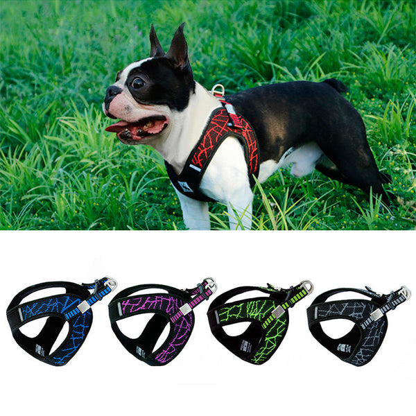 HKM-0840765 Comfortable Breathable Dog Chest Strap with Reflective Features - V8 Model, Available in Sizes XS-L