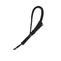HKM-0842301 Portable Full Leather Woven Horsewhip - Brown Cowhide, 85 cm