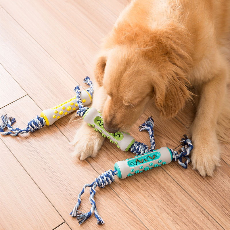 HKM-084243 Durable TPR Dog Tug-of-War Rope Toy with Ball for Small and Large Dogs