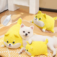 HKM-0842941 Plush Dog Calming Toy - Squeaky Teeth Cleaning Chew Pillow for Puppies