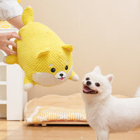 HKM-0842941 Plush Dog Calming Toy - Squeaky Teeth Cleaning Chew Pillow for Puppies
