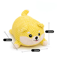 HKM-0842941 Plush Dog Calming Toy - Squeaky Teeth Cleaning Chew Pillow for Puppies