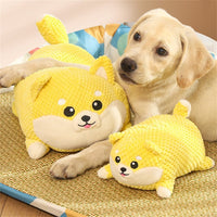 HKM-0842941 Plush Dog Calming Toy - Squeaky Teeth Cleaning Chew Pillow for Puppies