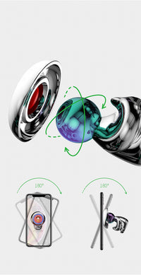 HKM-084307 Rotating Magnetic Holder for Meditation, Compatible with All Phones - Space Silver, Tyrant Gold, Wisdom Black