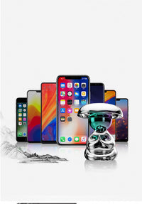 HKM-084307 Rotating Magnetic Holder for Meditation, Compatible with All Phones - Space Silver, Tyrant Gold, Wisdom Black
