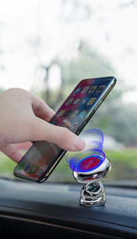HKM-084307 Rotating Magnetic Holder for Meditation, Compatible with All Phones - Space Silver, Tyrant Gold, Wisdom Black