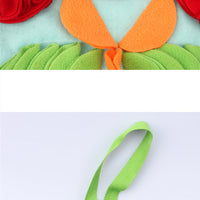 HKM-0843325 Full Garden Spring Sniffing Pad for Pets - Round Polar Fleece Chew Toy, 43cm Diameter, Colorful Floral Design