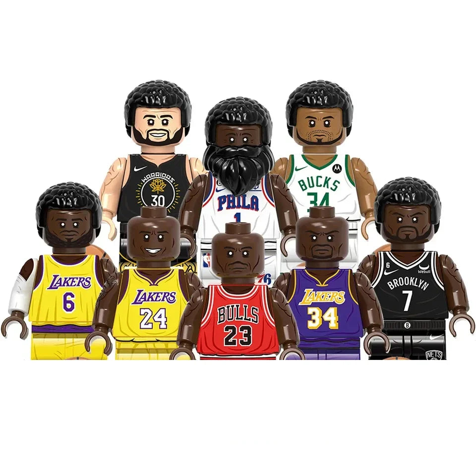 HKM-084435 Basketball Stars Building Block Set - Mini Action Figures for Creative Play and Education