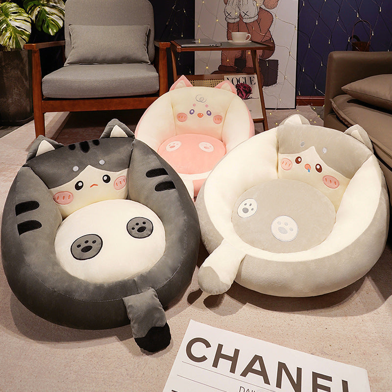 HKM-084499 Cartoon Animal Soft Rubber Cushions for Sofa, Balcony, Office, or Bedroom - Multiple Designs