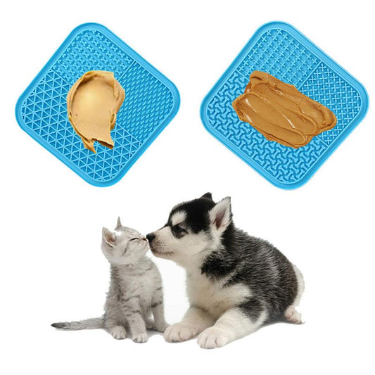 HKM-084499 Silicone Pet Licking Pad for Slow Feeding and Interactive Play, 15x15cm & 20x20cm Sizes