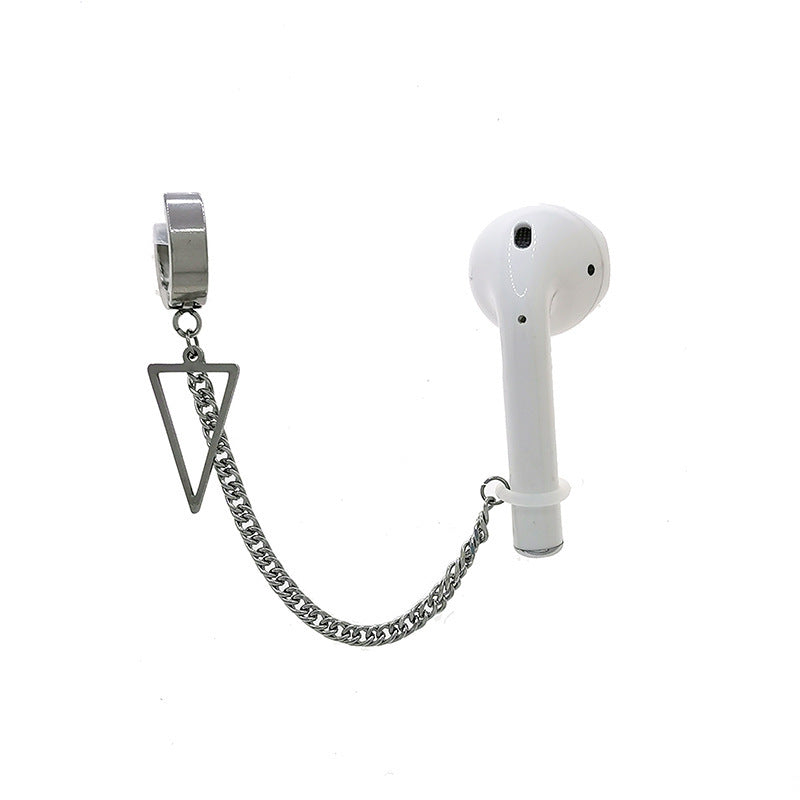 HKM-084627 Universal Non-Pierced Ear Clip for AirPods – Stainless Steel Anti-Lost Sports Earrings