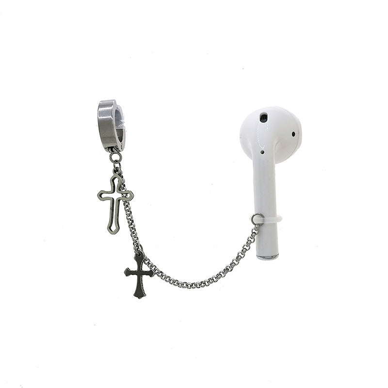HKM-084627 Universal Non-Pierced Ear Clip for AirPods – Stainless Steel Anti-Lost Sports Earrings