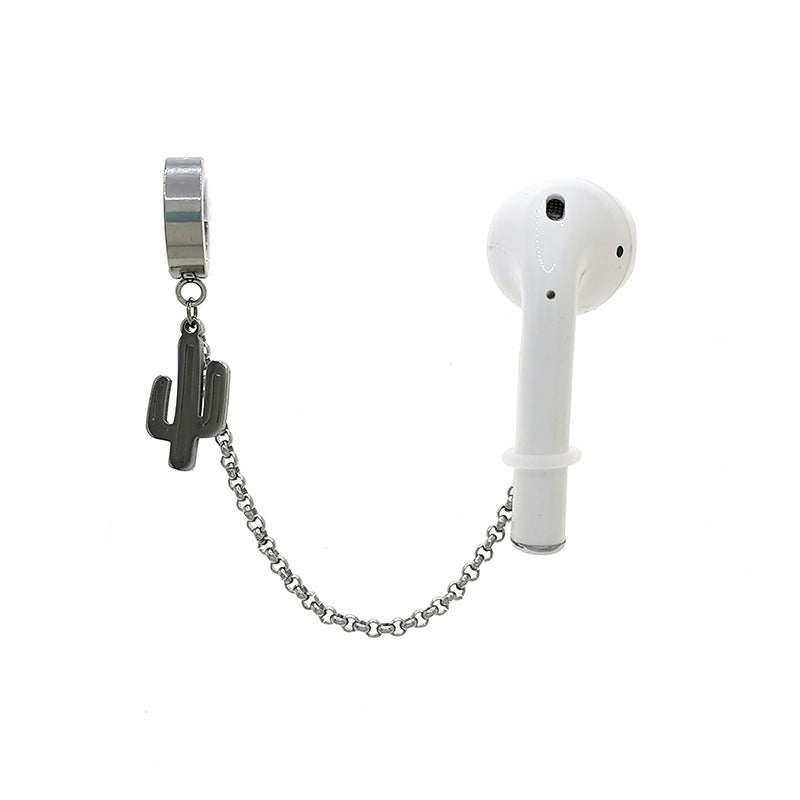 HKM-084627 Universal Non-Pierced Ear Clip for AirPods – Stainless Steel Anti-Lost Sports Earrings
