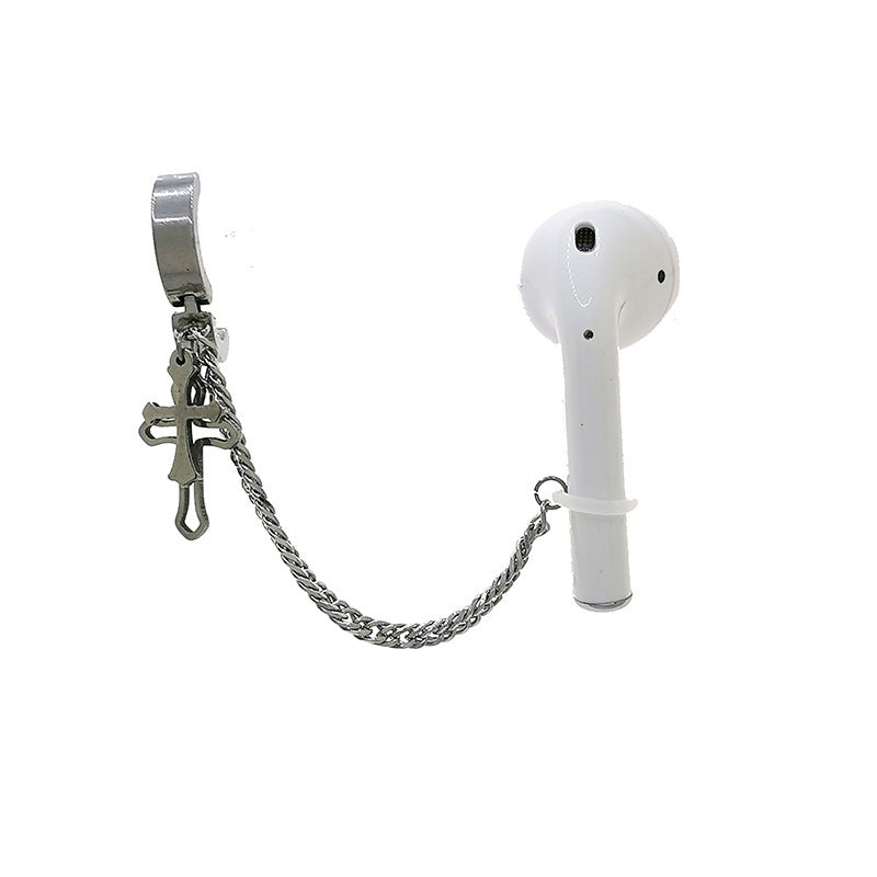 HKM-084627 Universal Non-Pierced Ear Clip for AirPods – Stainless Steel Anti-Lost Sports Earrings