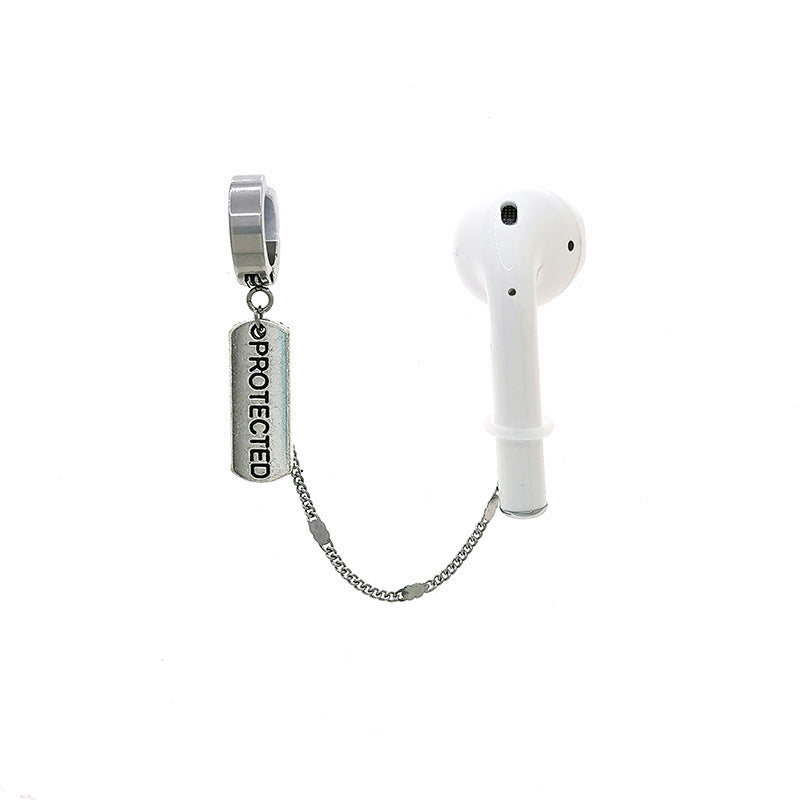 HKM-084627 Universal Non-Pierced Ear Clip for AirPods – Stainless Steel Anti-Lost Sports Earrings