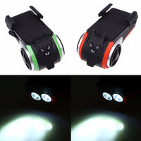 HKM-084755 5-in-1 LED Bicycle Light with Bluetooth Speaker, MP3 Player, Power Bank, and Phone Holder