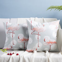 HKM-084755 Flamingo Rich Velvet Pillow with PP Cotton Filling, Nordic Style, 45x45CM