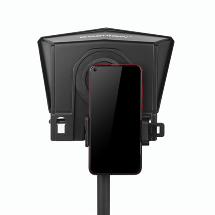 HKM-084819 Portable Smartphone Teleprompter with Adjustable Adapter Rings and Remote Control