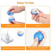 HKM-0848701 Interactive Motion-Activated Cat Toy Ball with Rechargeable Battery for Indoor Play