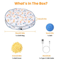 HKM-0848701 Interactive Motion-Activated Cat Toy Ball with Rechargeable Battery for Indoor Play