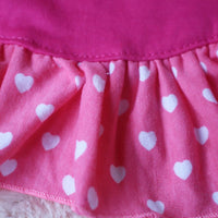 HKM-0851389 Small Dog Summer Dress with Bowknot and Letter Print in Pink, Purple, and Rose - Cotton Blend Apparel for Girls
