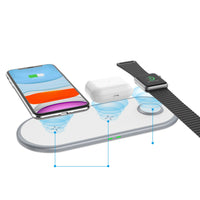 HKM-085139 Three-in-One 10W Wireless Fast Charging Phone Holder - Versatile Mobile Accessory