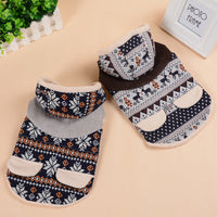HKM-0851645 Fawn Snowflake Hooded Cotton Coat for Pets - Casual Wear, Available in Various Sizes