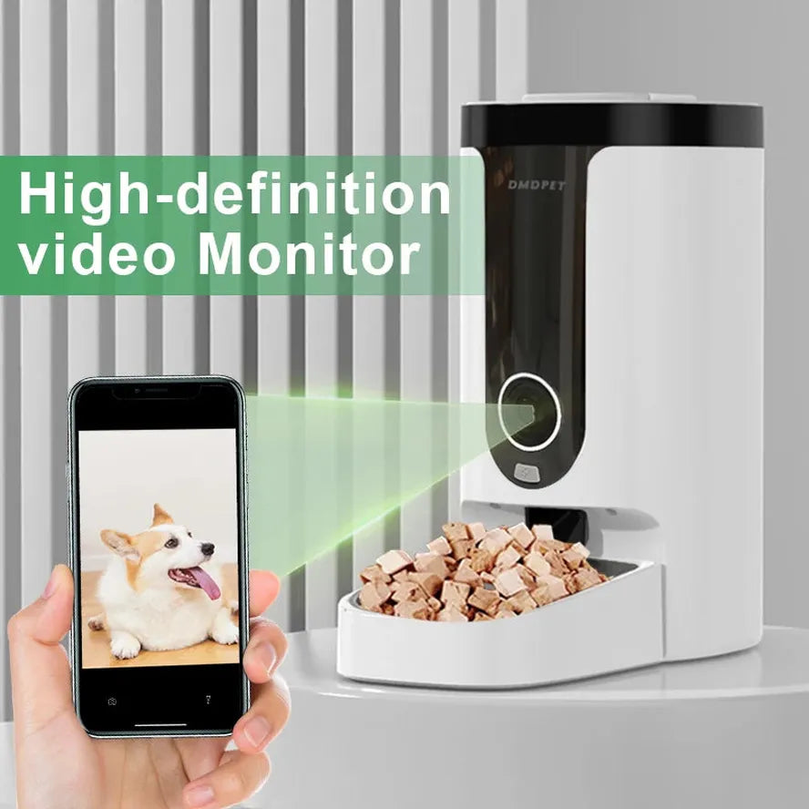 HKM-085203 Automatic 4L WiFi Pet Feeder with Remote Control and Camera for Cats and Dogs