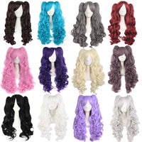 HKM-085331 Medium Long Double Ponytail Anime Character Wig Set - High Temperature Wire, Suitable for Any Skin Tone and Face Shape