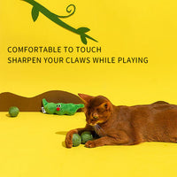 HKM-0854461 Interactive Cat Toy Balls Set - 3PCS Sisal Rope Chew Balls with Rustling Sound and Pea Pod Storage for Indoor Play