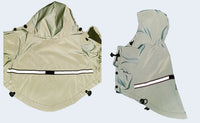 HKM-0854589 Reflective Waterproof Raincoat for Pets - Lemon Yellow & Grey, Sizes XS to XL
