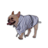 HKM-0854589 Reflective Waterproof Raincoat for Pets - Lemon Yellow & Grey, Sizes XS to XL
