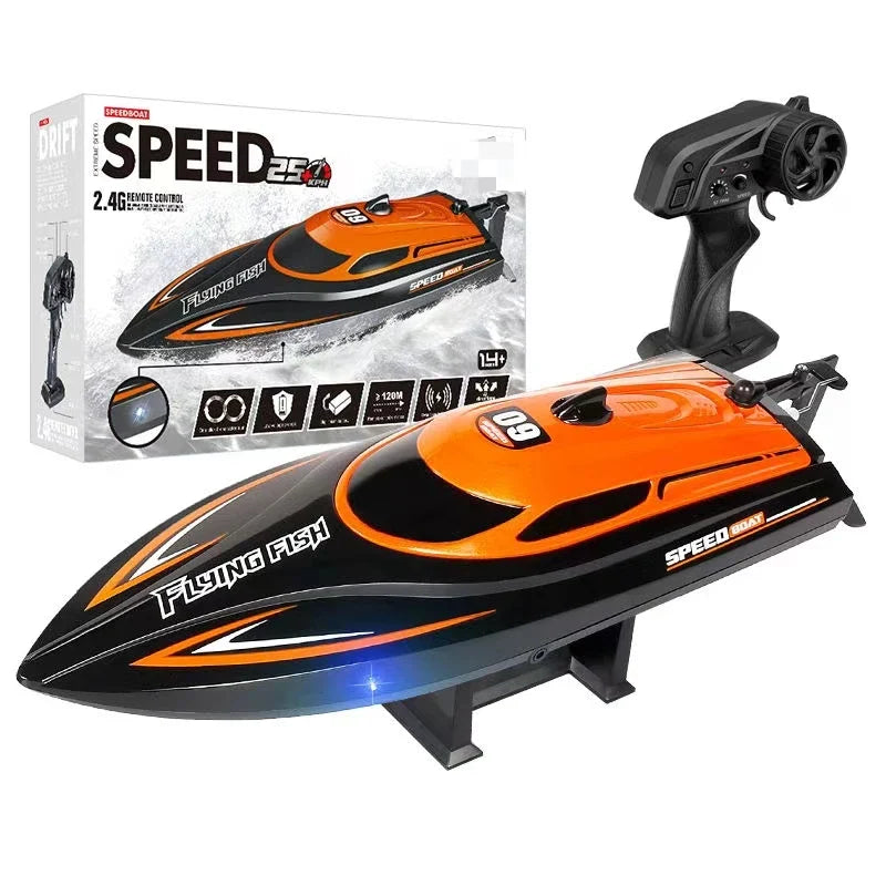 HKM-085587 2.4GHz Remote Controlled High-Speed Racing Boat with 180° Flip – Ideal for Pools and Lakes