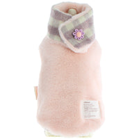 HKM-0857533 Reversible Imitation Rabbit Fur Cotton Coat with Fur Collar - Available in Pink and Grey, Sizes XS to XL