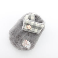 HKM-0857533 Reversible Imitation Rabbit Fur Cotton Coat with Fur Collar - Available in Pink and Grey, Sizes XS to XL